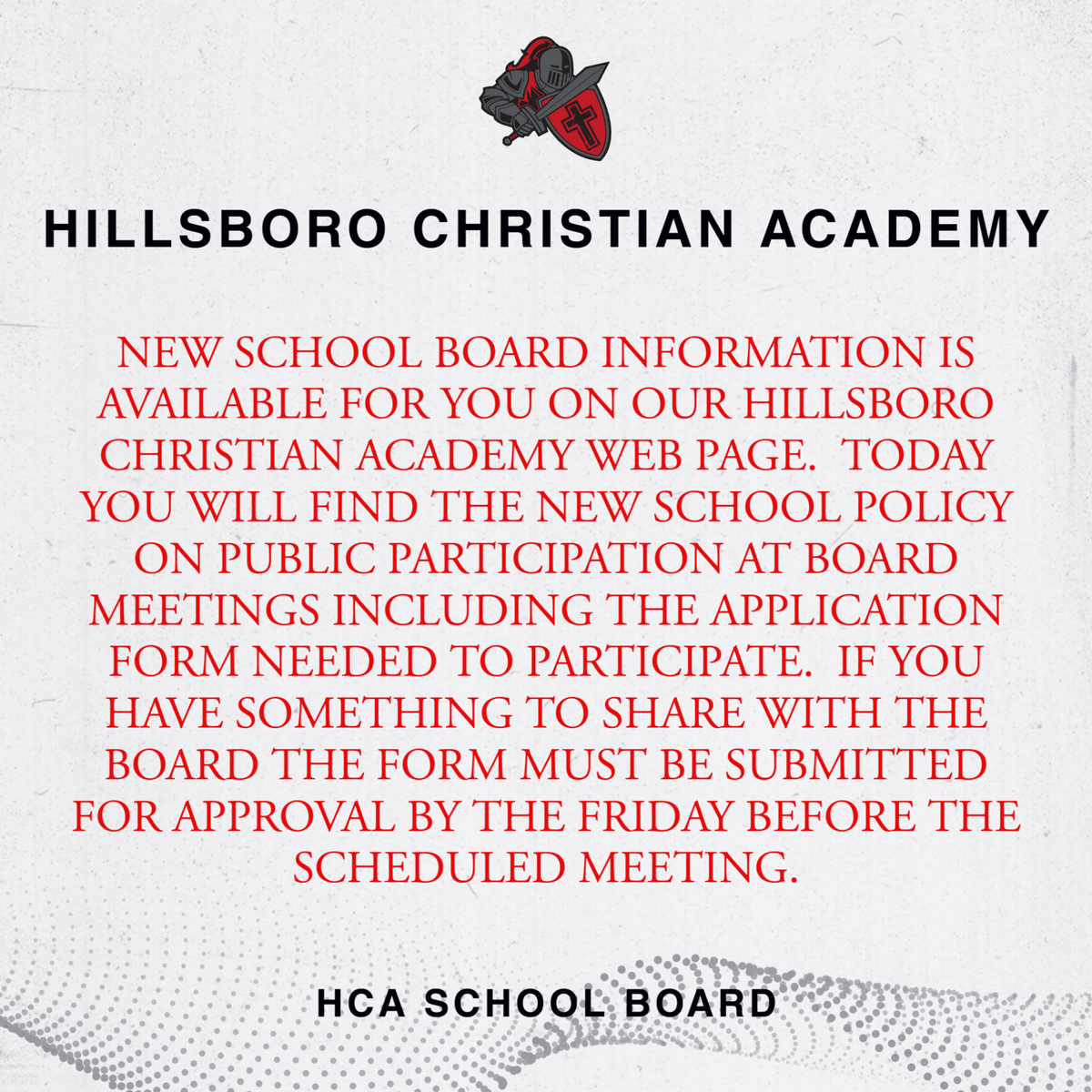 Public Participation Board Meeting Information